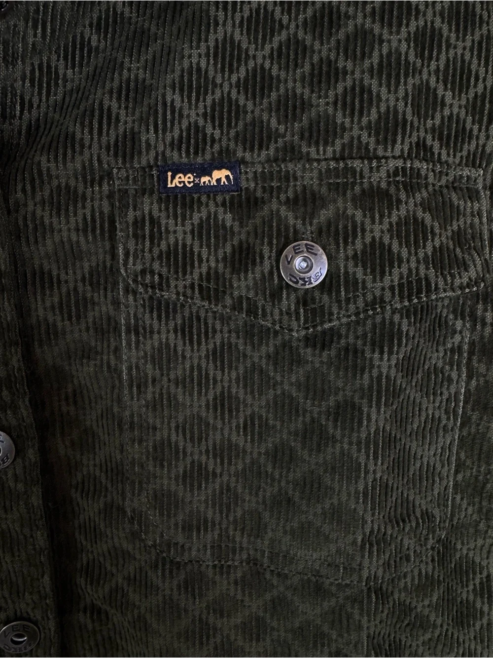 Lee x The Brooklyn Circus Cordoroy Quilted Overshirt Jacket Kale Green Size M
